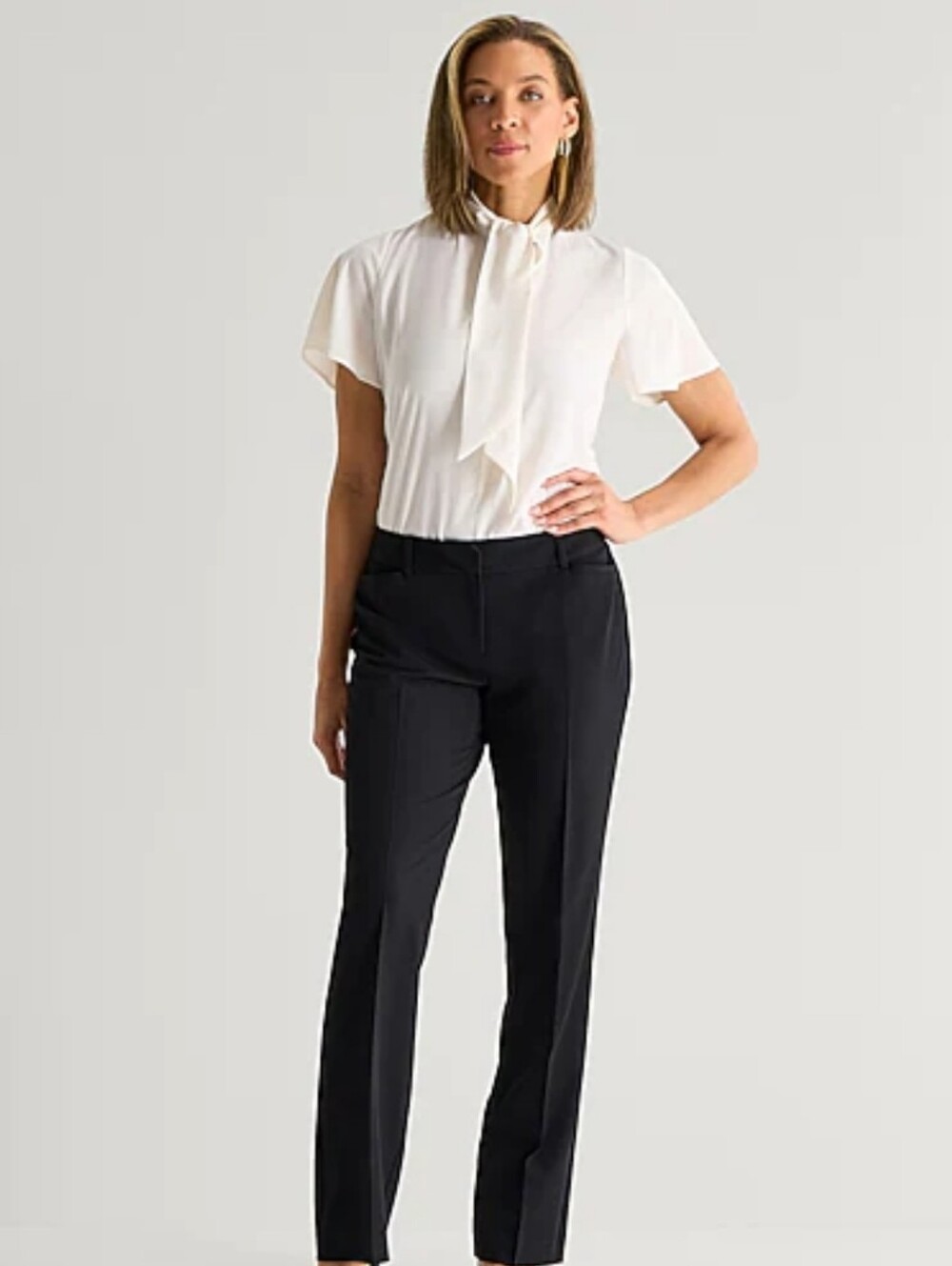Liz Claiborne Women's Dress Pants in Black and Heather Charcoal